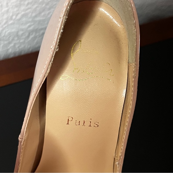 Red Bottom Platform Pump Nude Size 36 EU 6 US - Picture 3 of 16